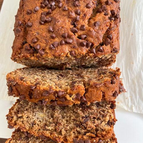 Peanut Butter Banana Bread 4 peanut butter banana bread with chocolate chips