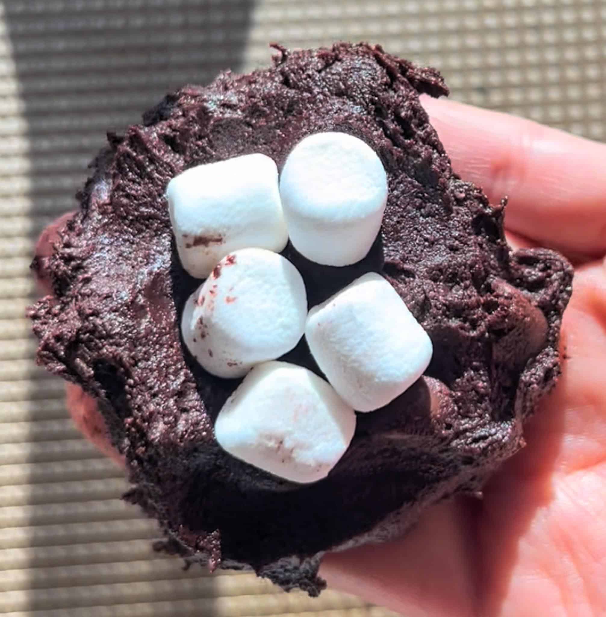 Hot Cocoa Marshmallow Cookies 5 stuffing the hot cocoa marshmallow cookie