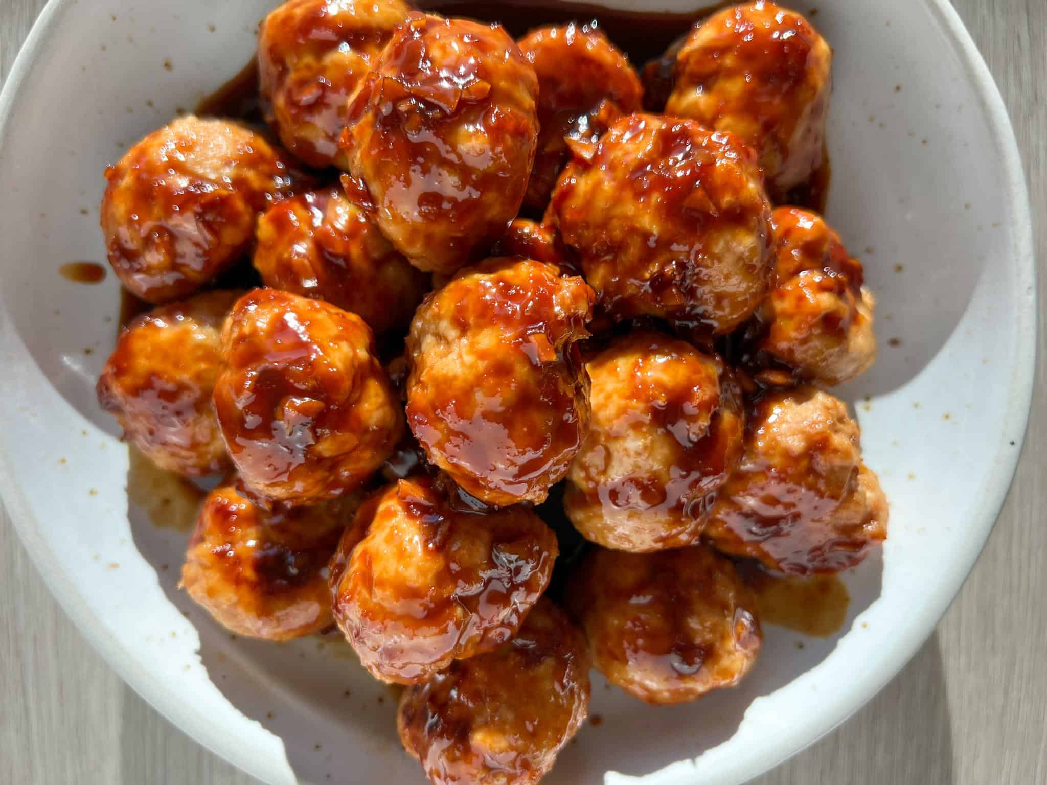 sticky teriyaki turkey meatballs garlic honey orange