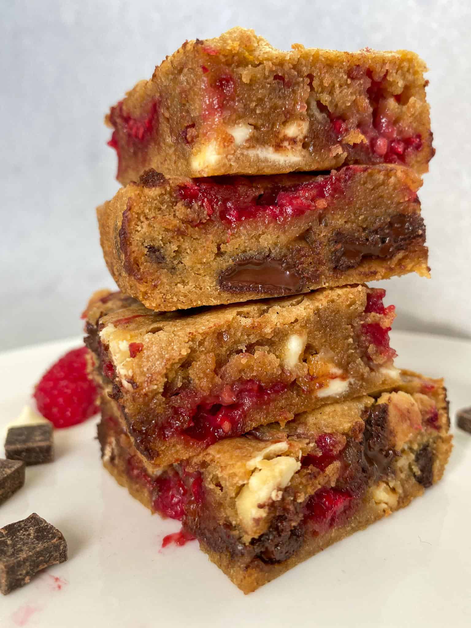 Double Chocolate Raspberry Blondies 2 double chocolate raspberry blondies