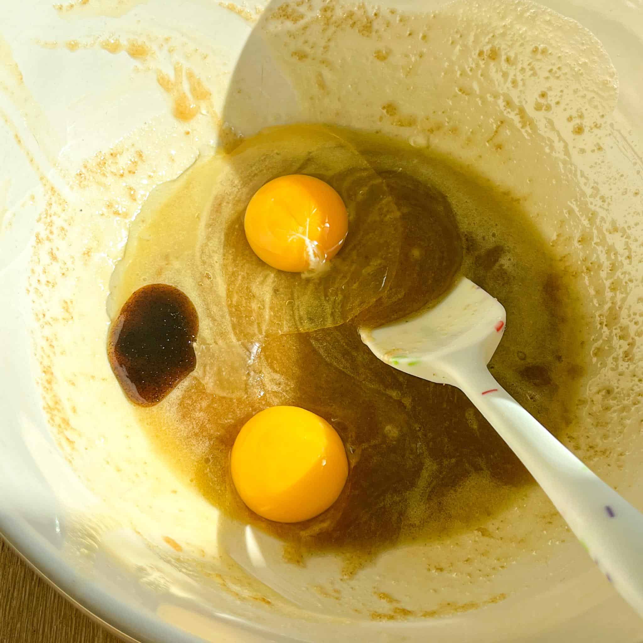 Matcha Honey Blondies 4 eggs vanilla