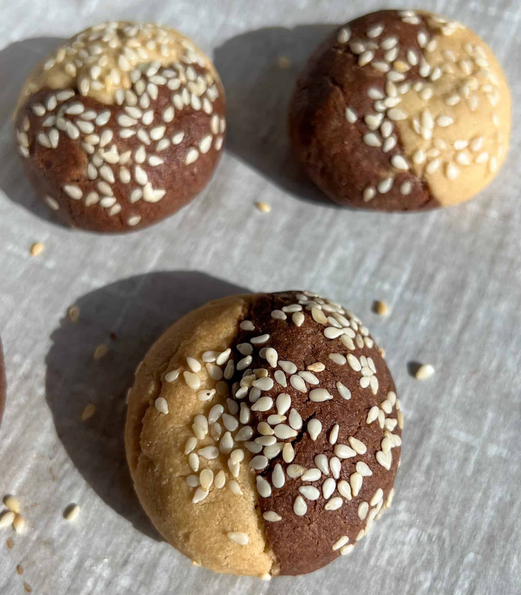 Cocoa Tahini Swirl Cookies 9 cocoa tahini swirl cookies