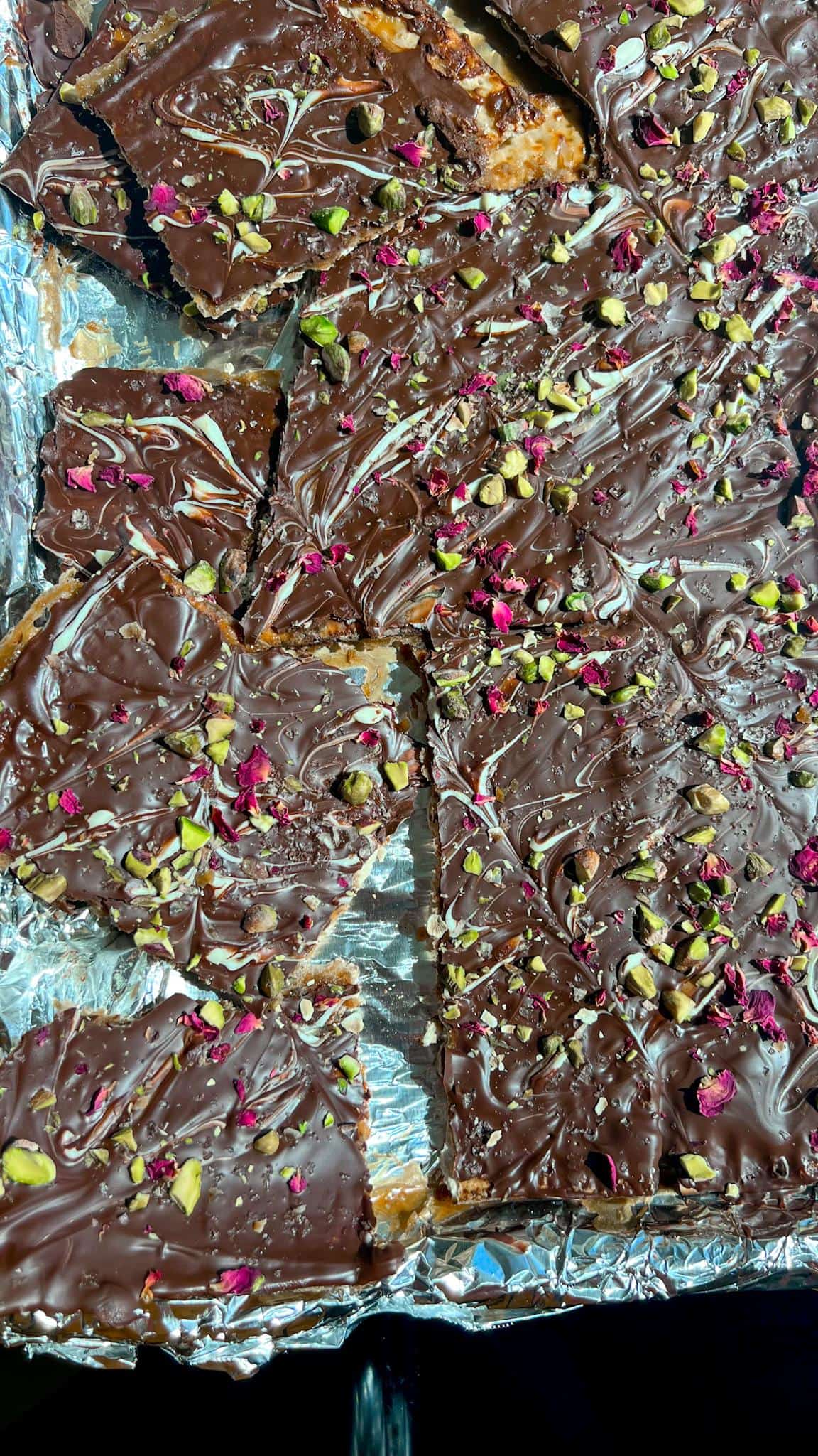 Pistachio Rose Matzo Bark 6 pistachio rose matzo bark