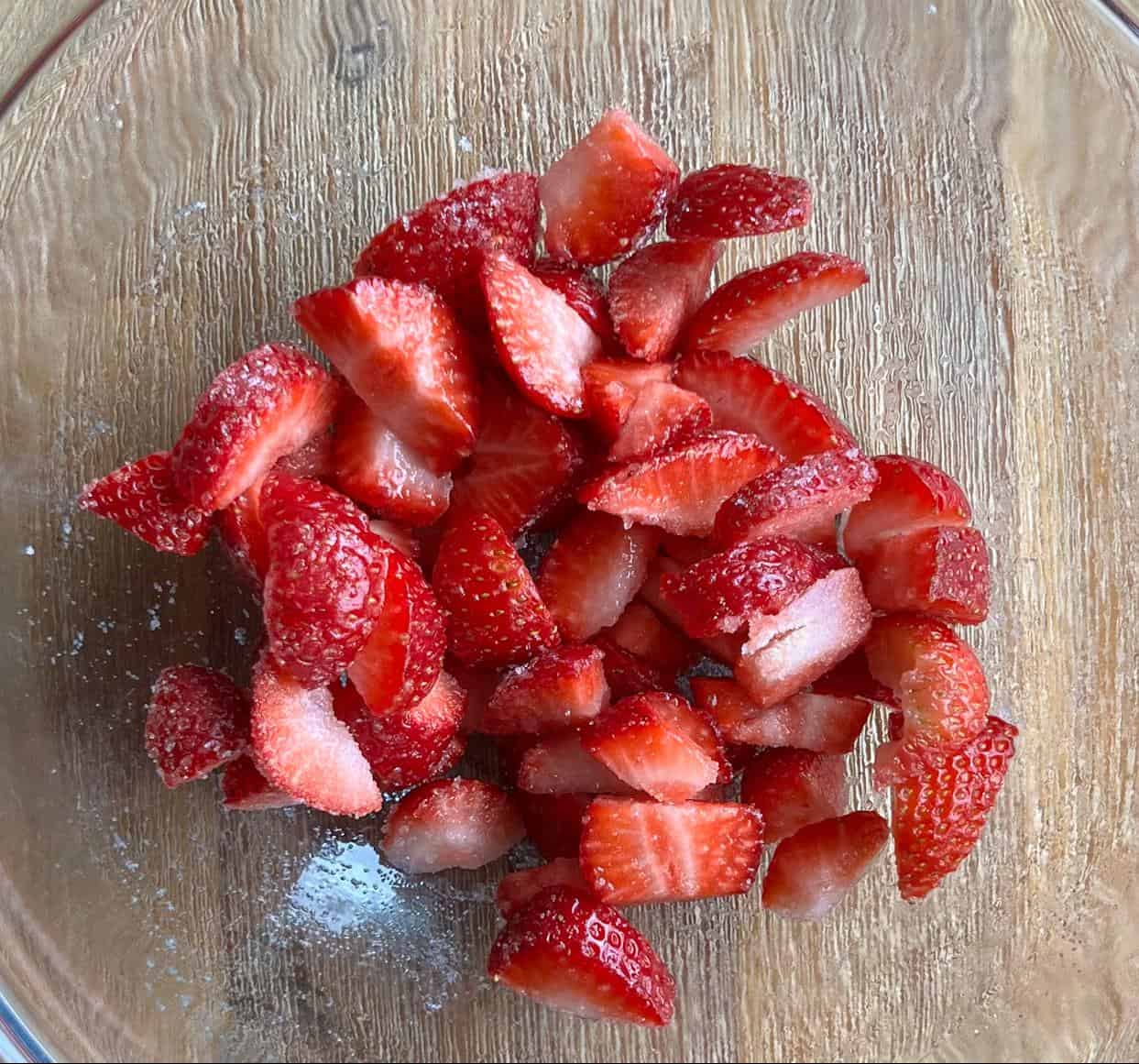 Macerated Strawberries 2 chopped strawberries