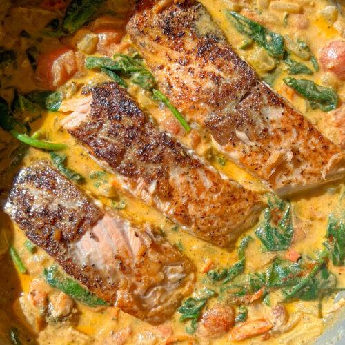 Creamy Spinach Tuscan Salmon 5 Best creamy spinach garlic Tuscan salmon