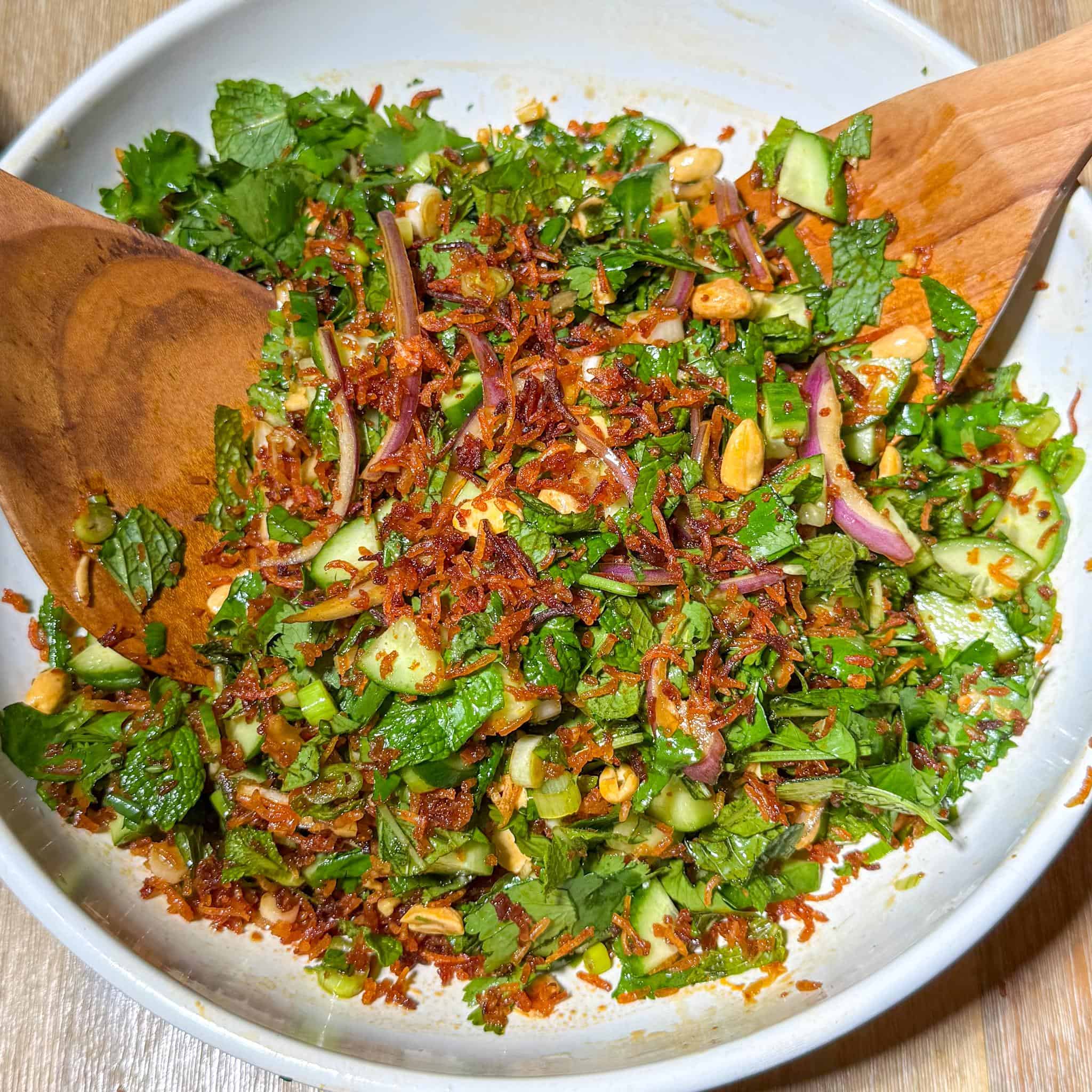 Thai Crispy Rice Salad 2 best thai crispy rice salad mixed recipe