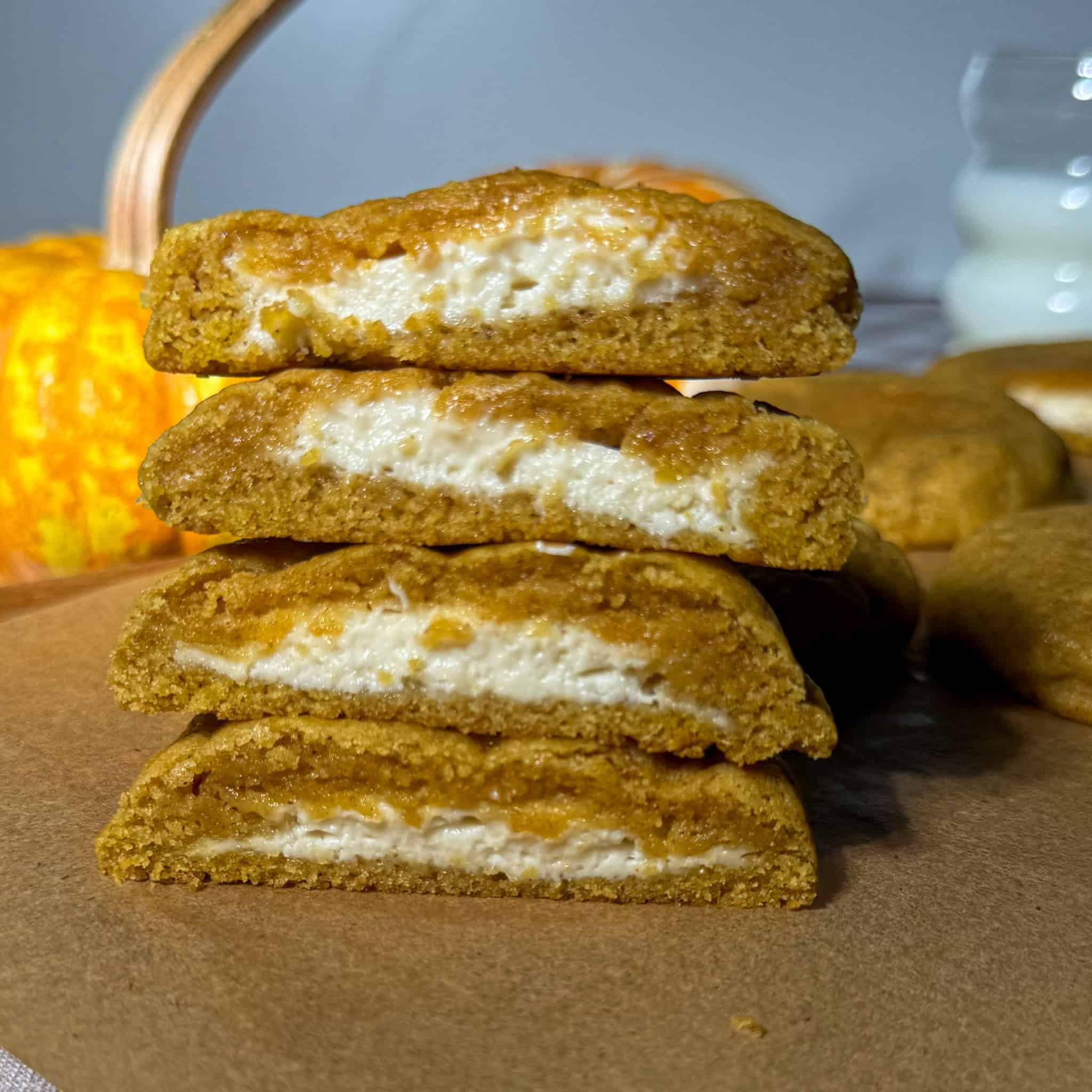 Pumpkin Chai Cheesecake-Stuffed Cookies 6 pumpkin chai cheesecake stuffed cookies recipe