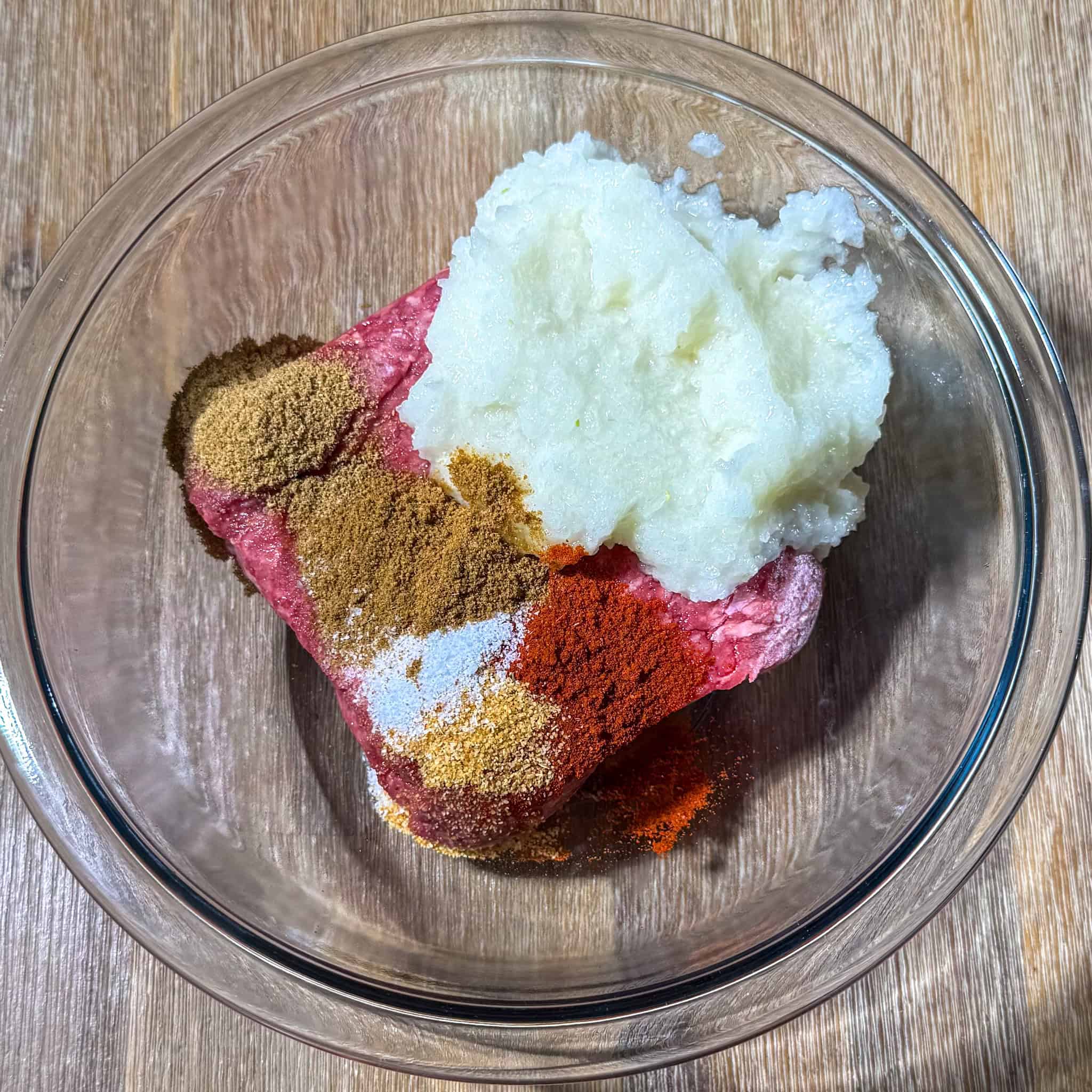 All of the ingredients in a bowl