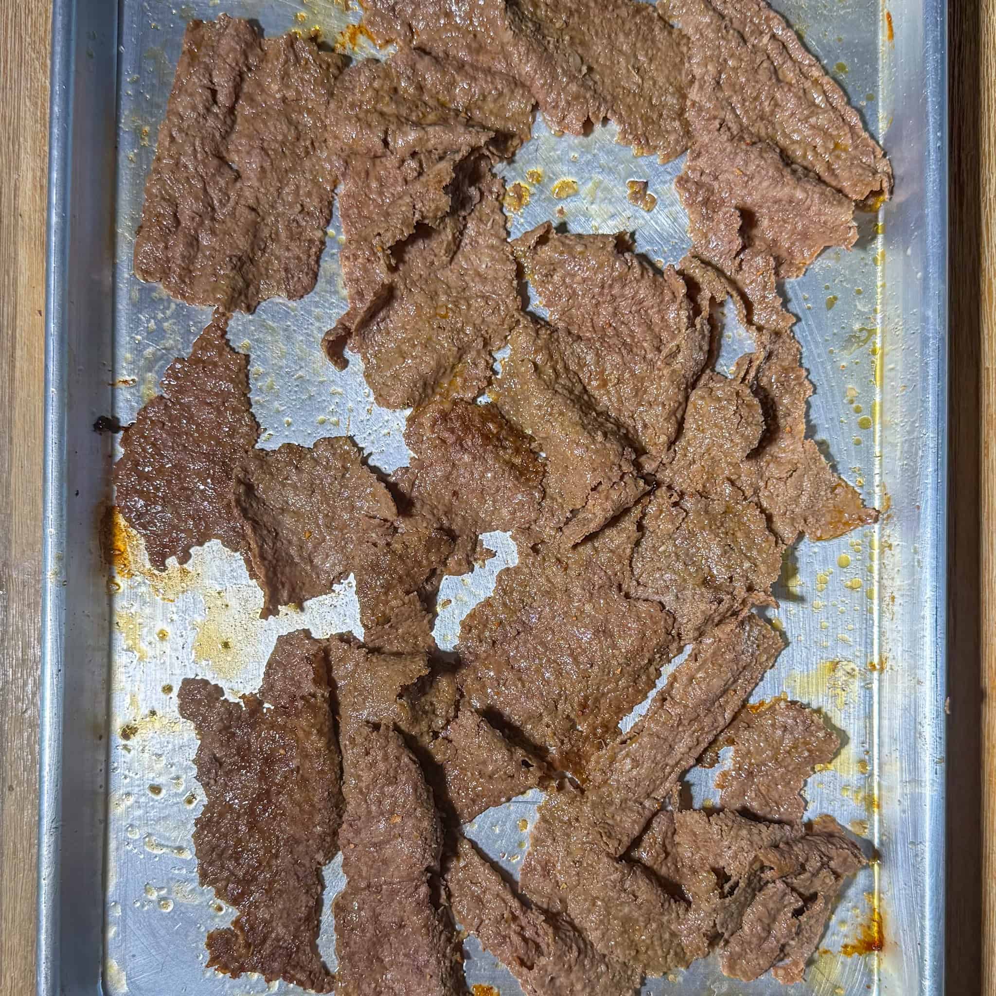 Sheet tray with juicy and tender oven baked viral doner kebabs.