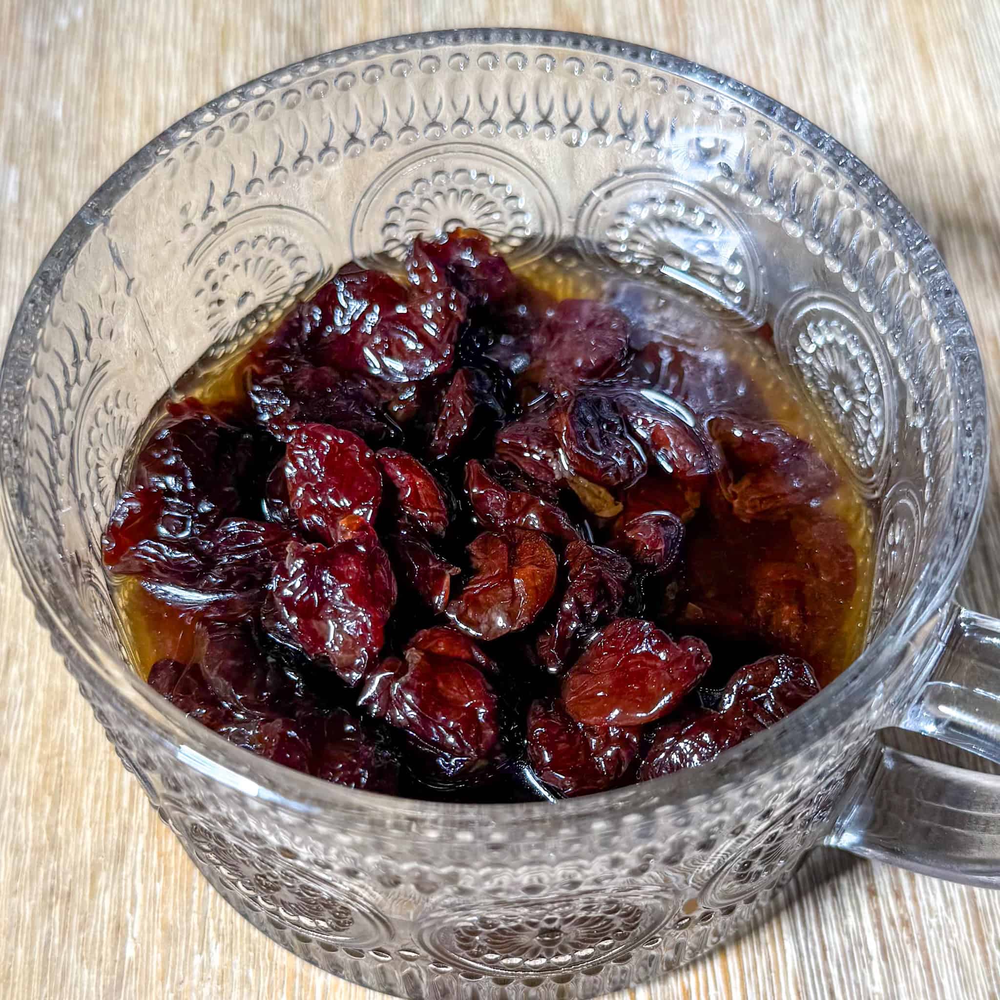 bourbon soaked tart cherries for cookies