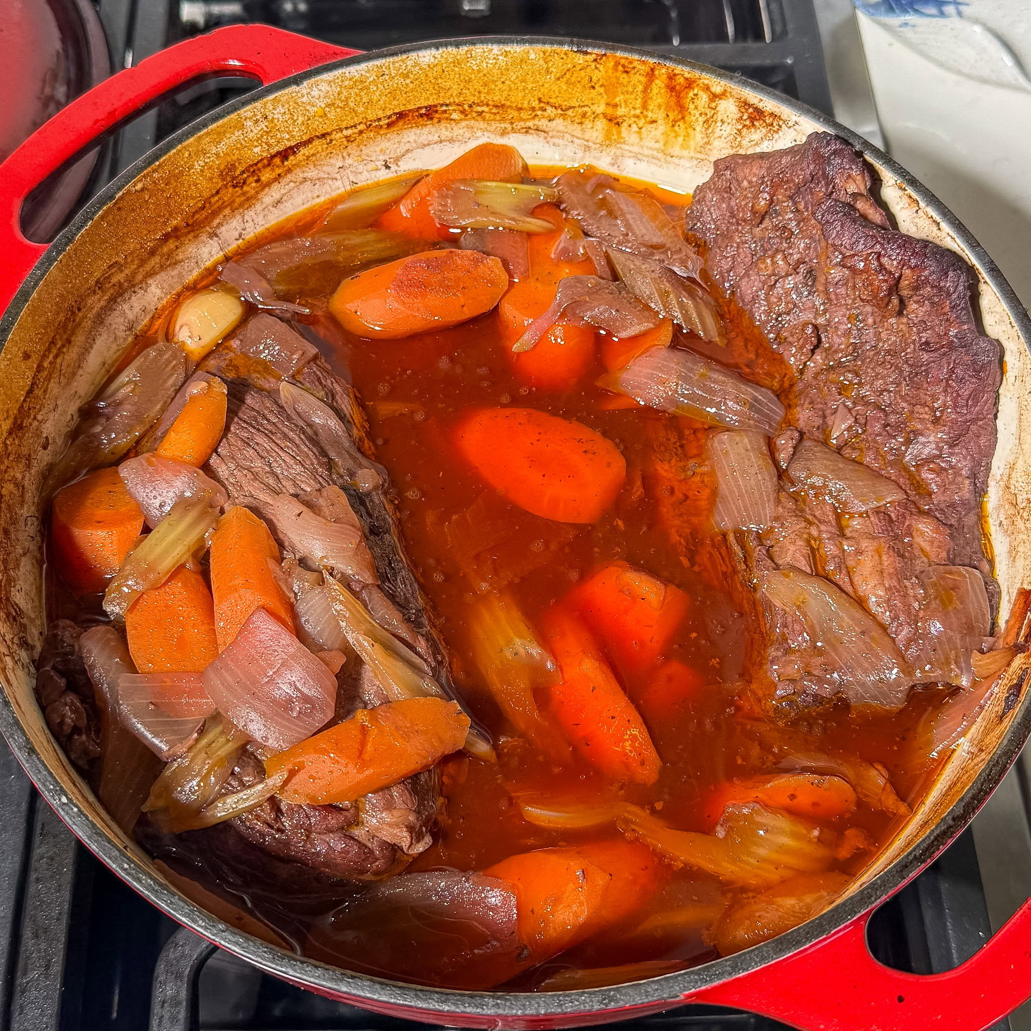 Red Wine Braised Brisket 6 red wine braised brisket cooked