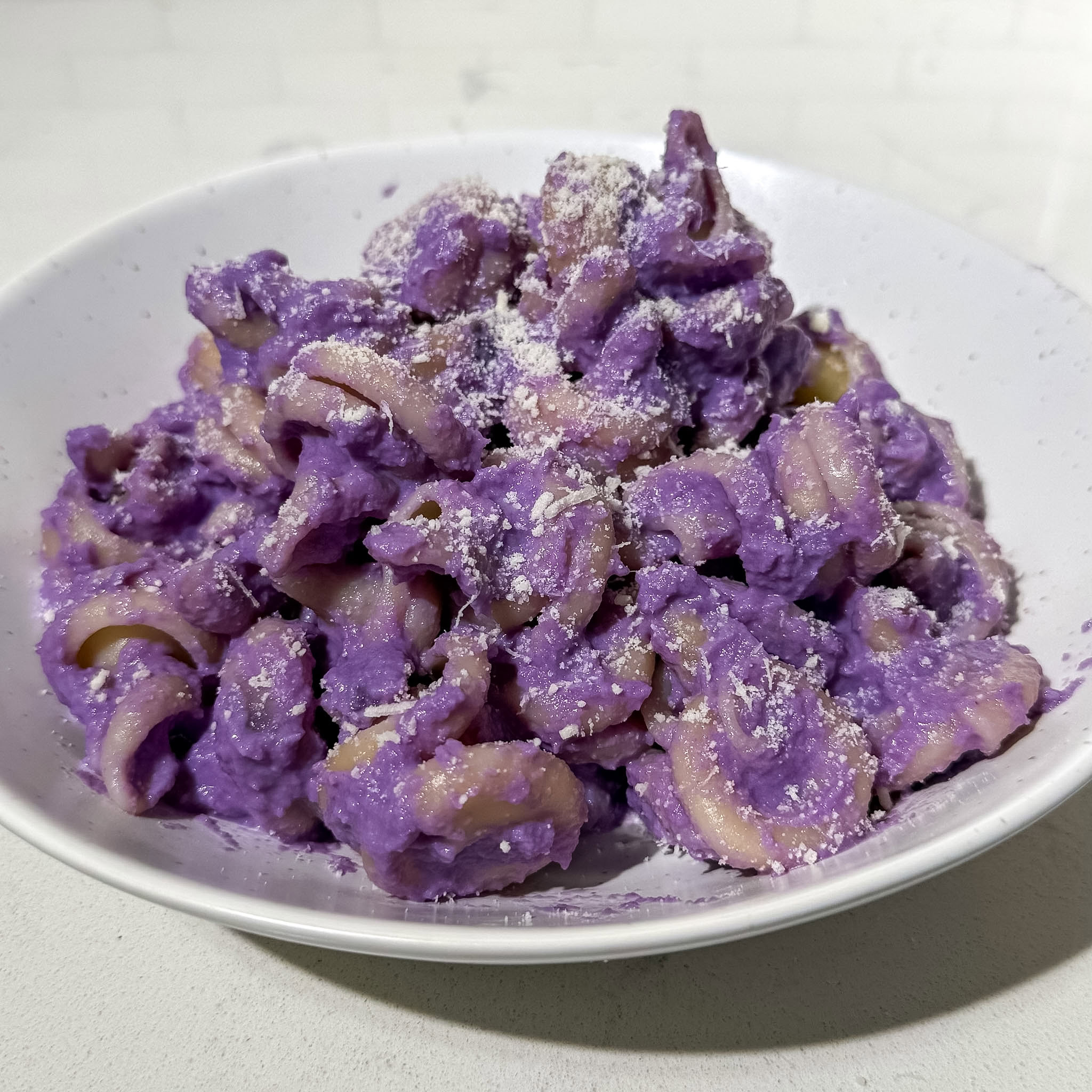 easy red purple cabbage pasta