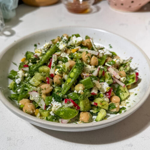 Crunchy Spring Chopped Salad 3 Bowl of crunchy spring chopped salad