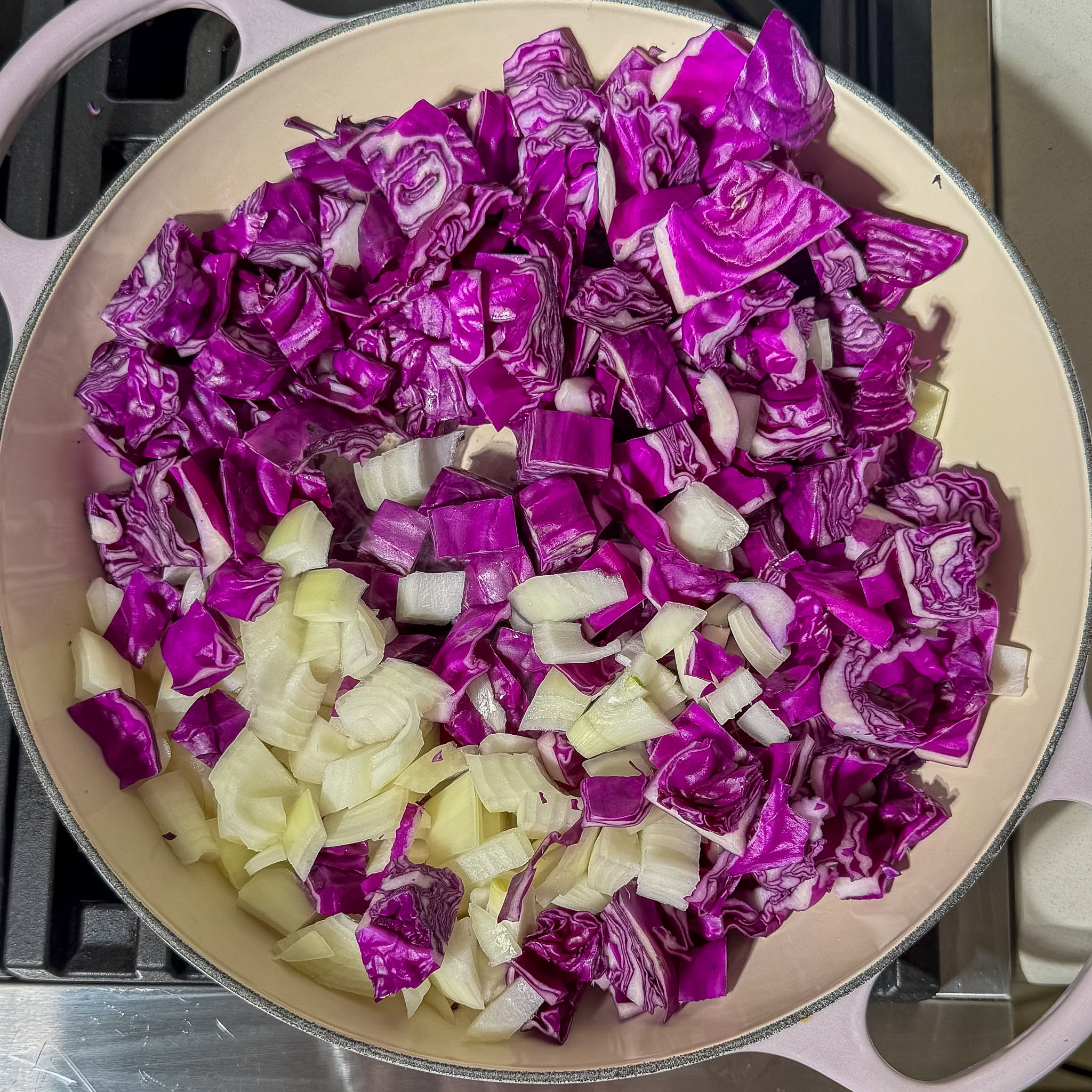 cabbage onions skillet