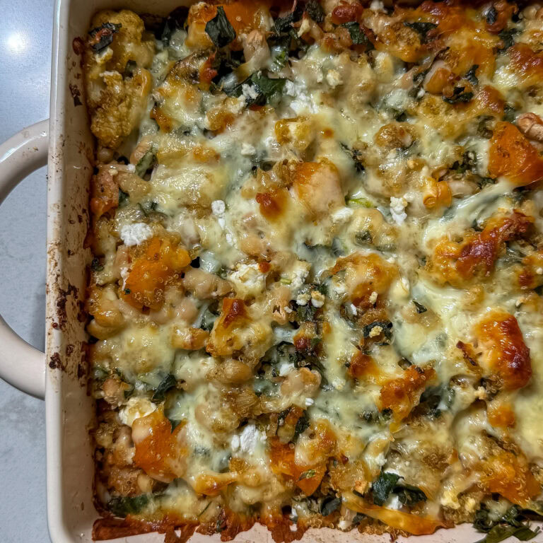 Dump-And-Bake Butternut Squash and Quinoa Casserole