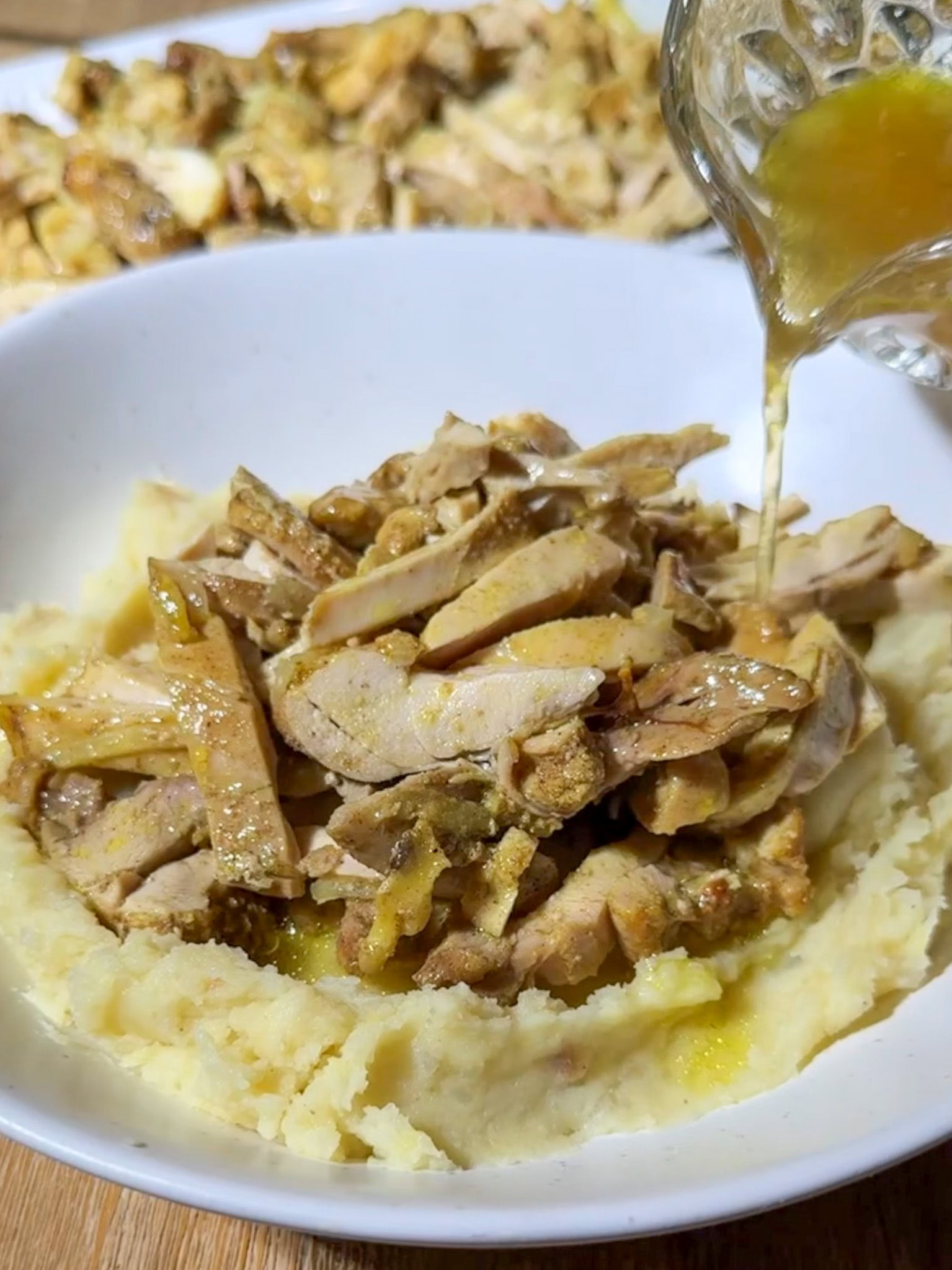 mashed potatoes with chicken