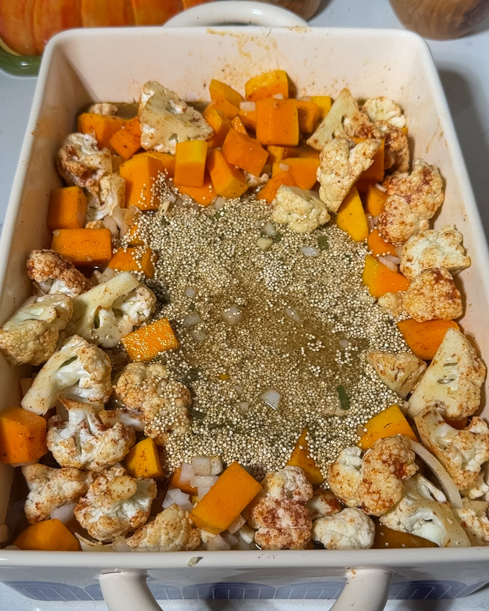 Dump-And-Bake Butternut Squash and Quinoa Casserole 7 step1 dump bake casserole
