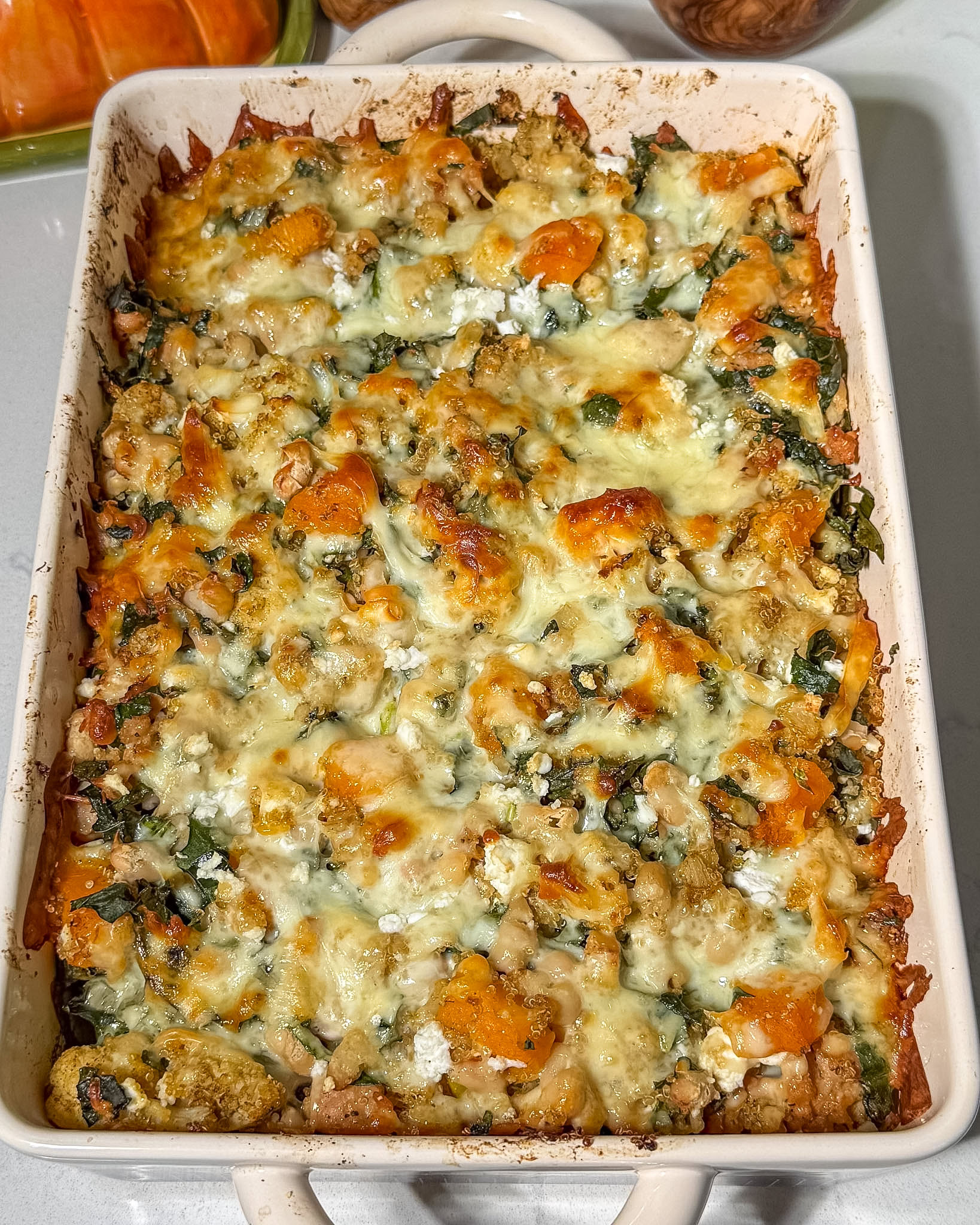 Dump-And-Bake Butternut Squash and Quinoa Casserole 4 step6 dump bake casserole